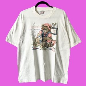 Vintage Grandmother Quilting Bear Tee